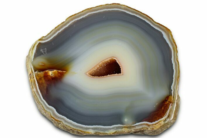 Polished Brazilian Banded Agate Section #326686